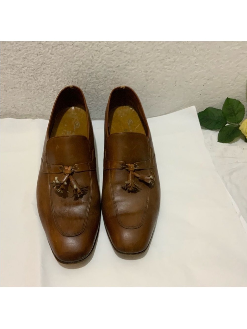 Bally Continental Switzerland Men's Brown Leather Tassel Loafers Sz 10.5